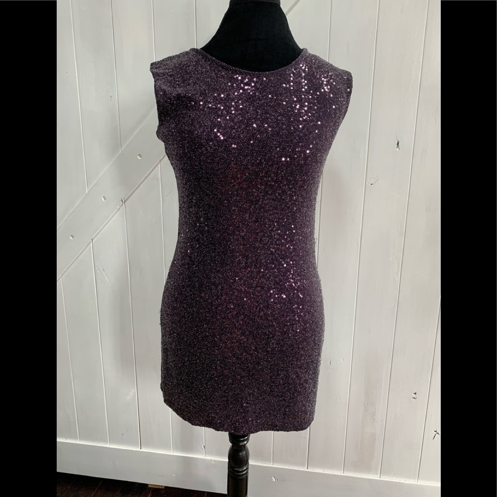 Purple sequins dress